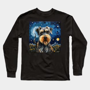 Standard Schnauzer Painting Long Sleeve T-Shirt